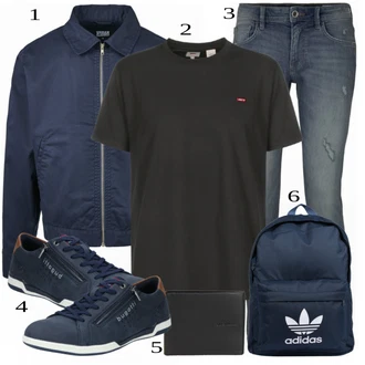 outfit mit Modra Superga Bugatti "A"