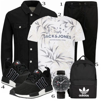 outfit mit Črna Denim Jakna Jack & Jones "Priložnostna oblačila"