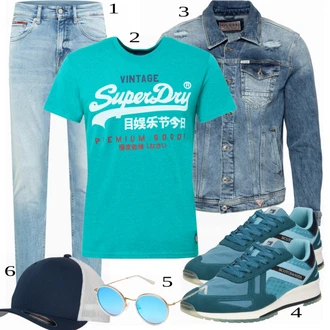 outfit mit Turkizna Superga SCOTCH & SODA "Priložnostna oblačila"