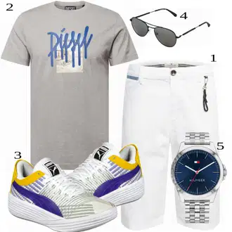outfit mit Siva Casual Majica Diesel "Priložnostna oblačila"