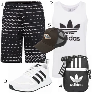outfit mit Črna Majica Adidas Originals "Priložnostna oblačila"