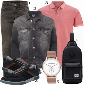 outfit mit Denim Jakna Tommy Jeans "Priložnostna oblačila"