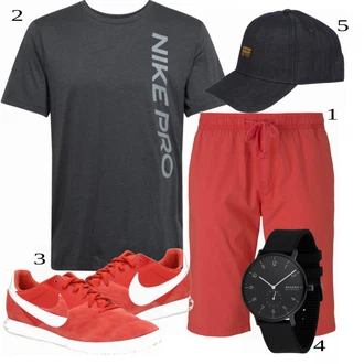 Poletne Outfiti mit Casual Majica Nike, Rdeča Superga Nike "Priložnostna oblačila"