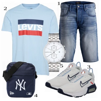 outfit mit Turkizna Majica Jack & Jones "Priložnostna oblačila"