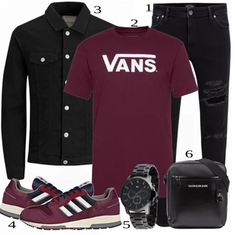 outfit mit Črna Denim Jakna Jack & Jones "Priložnostna oblačila"