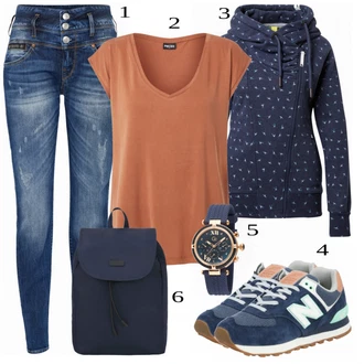 outfit mit Modra Rokavica "Vsakdanja oblačila"