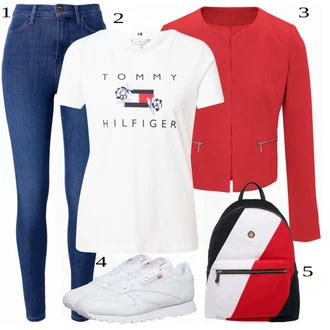 outfit mit Siva/Bela Superga Reebok Classic "Tvoj cool outfit"