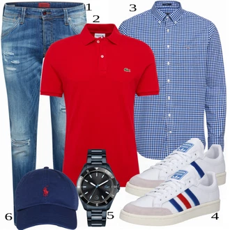 outfit mit Modra Srajca GANT "Priložnostna oblačila"