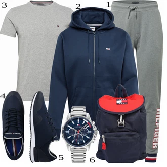 outfit mit Siva/Bela Srajca Tommy Hilfiger "Športna oblačila"