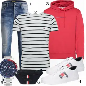 outfit mit Bela/Siva Superga Tommy Hilfiger "A"