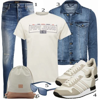 outfit mit Turkizna Denim Jakna "Priložnostna oblačila"