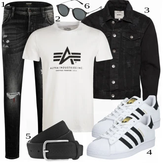 outfit mit Siva Casual Majica Alpha Industries "Priložnostna oblačila"