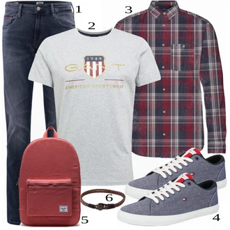 outfit mit Siva Superga Tommy Hilfiger "Priložnostna oblačila"