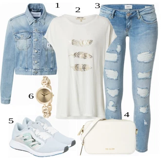 Outfit sa Siva Tenisica Adidas Performance "Tvoj otmjeni outfit"