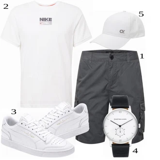 Poletne Outfiti mit Bela Majica Nike "Priložnostna oblačila"