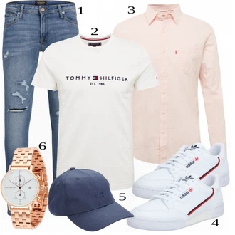outfit mit Bela/Siva Srajca Tommy Hilfiger "Priložnostna oblačila"