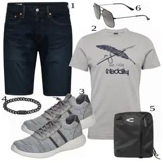 outfit mit Črna/Modra Majica "Priložnostna oblačila"