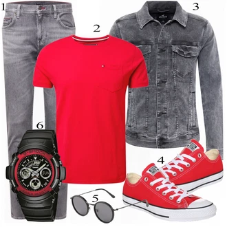 outfit mit Rdeča Superga Converse "Priložnostna oblačila"