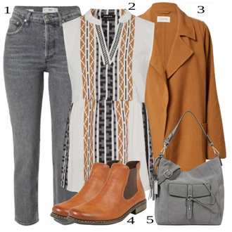 Outfit sa Smeđa/Narandžasta Cartoon "Tvoj otmjeni outfit"