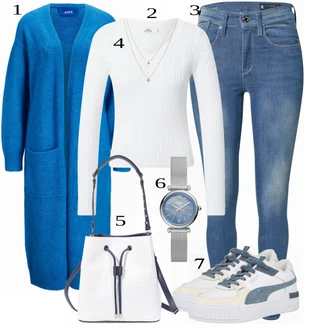 Diamantový vzor Outfit s Bílá/Šedá/Stříbrný/Růžová Bohatě zdobený náhrdelník/Collier/Jemný Řetízek Pilgrim "Outfit na podzim"