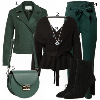 outfit mit Modra/Črna Hlača velika velikost VERO MODA "1"