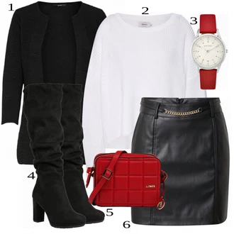 Outfit s Černá Pletenina veľkej veľkosti/Kabát/Tunika Only "Vkusný business outfit"