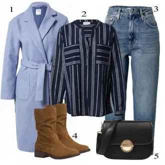 Outfit sa Plava forever new "Izražajni Stil za Zimu"