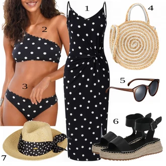 Outfit s Černá/Tmavě modrá/Hnědá Plavky Bikiny - Spodní Díl/Plavka/Bikinový kraťas/Bikiny hotpant/Spodní díl bikin Lascana "Lehký outfit"