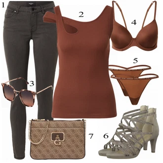 outfit mit Rdeča Nedrček HUNKEMÖLLER "Tvoj udobni outfit"