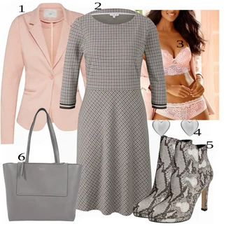 Outfit s Růžová Podprsenka Balconette/Krajkový Set spodního prádla/Podprsenka s kosticemi/Push-Up Podprsenka/Podprsenka Bez Kostic/Měkká podprsenka/Zmenšující Podprsenek/Krajková podprsenka/Podprsenka push-up bez ramínek S.Oliver "Výrazný Business Outfit"