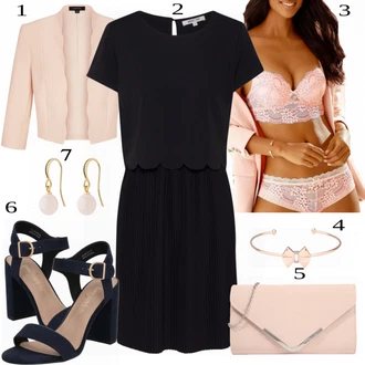 Outfit s Růžová Podprsenka Balconette/Krajkový Set spodního prádla/Podprsenka s kosticemi/Push-Up Podprsenka/Podprsenka Bez Kostic/Měkká podprsenka/Zmenšující Podprsenek/Krajková podprsenka/Podprsenka push-up bez ramínek S.Oliver "Výrazný Business Outfit"