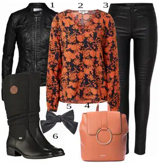 Outfit sa Crvena Bluza About You "Izražajni Poslovni Outfit"