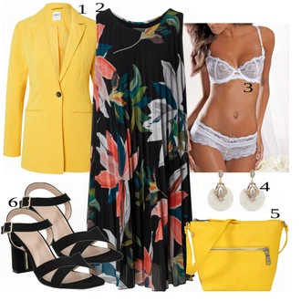 Outfit s Modrá Cartoon "Výrazný Business Outfit"