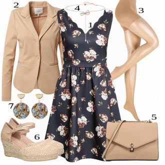 Outfit s Modrá Pouzdro/Krabička na hodinky/Dárkový set hodinek Swarovski "Překrásné jarní outfity"