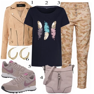 Outfit s Šedá Teniska Nike Sportswear "Výrazný Ležérní Outfit"