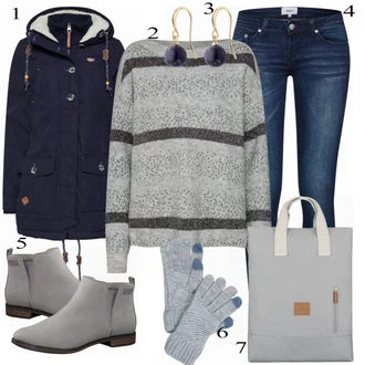 Outfit s Šedá Kozačka S.Oliver "BON PRIX STYLE"