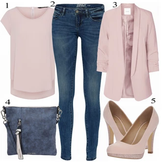 Outfity pro práci Plnější Postavou s Růžová Halenka Móda Pro Plnoštíhlou/Tunika/Tričko & Top Móda Pro Plnoštíhlé Only "Krásný"