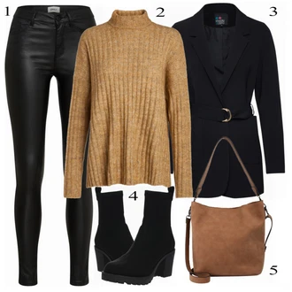 Outfity na zimu s Halenka & Tunika Pieces "Béžová Blůza"