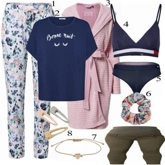 Outfit s Modrá Tommy Hilfiger Underwear "Pohodlný Outfit"