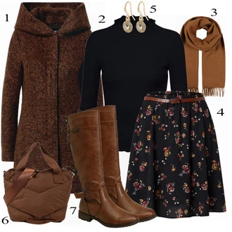 Zimske Outfiti mit Črna Krilo About You "Zimska Outfit"