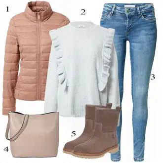 Outfit sa Siva/Smeđa Čizmica Timberland "Zimski Outfit"