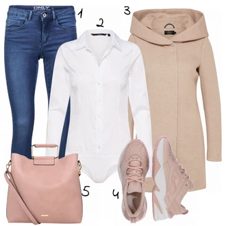 Outfit s Halenka & Tunika/Dlouhý Zimní Kabát/Tělo/Dlouhé Kardigany/Zvonová Kalhoty/Dlouhá tylová sukně VERO MODA "ČernýPátek"