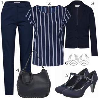 Outfit s Modrá Bota Na Podpatku Bugatti "Modrý Look"