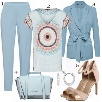 Outfit s Košile Comma "Modrý Look"