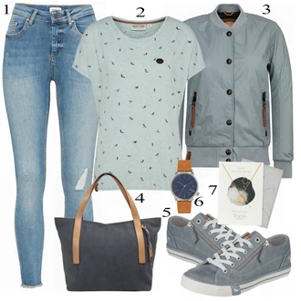 Outfit s Teniska se Třpytkami Mustang "Modrá Naketano"