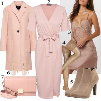 Outfity na zimu Šik Svatba s Bílá/Růžová Visací Pilgrim "Boohoo Šaty"Look: Styl, Šik, Elegantní, Krásný, Romantický, S průsvitem, Retro, 80tá léta, Karneval, Galavečer, Den matek, Škola, Zvláštní příležitosti, Svatba, Nový Rok