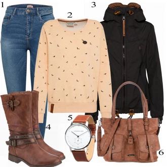 Outfit s Hodinky "Brownmood"