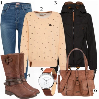 Outfit s Hodinky "Brownmood"