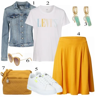 Outfit s Šedá Kabát/Podzimní bunda Vila "Jarní Outfit"