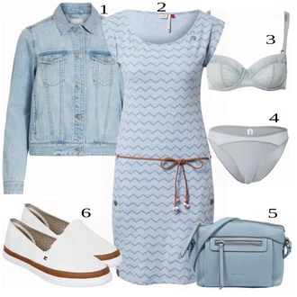 Outfit s Šedá Šaty Ragwear "Lehký outfit"